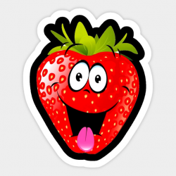 Funny T-Shirt of Strawberry Smiley