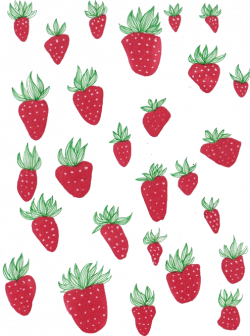 Tumblr drawing red green strawberries strawberry fruit...