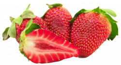Strawberries with leaf and Sliced PNG Image - PurePNG | Free ...