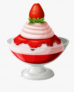 Ice Cream Sundae Transparent - Strawberry Ice Cream Clipart ...
