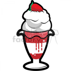 ice cream strawberry sundae clipart. Royalty-free clipart # 398787