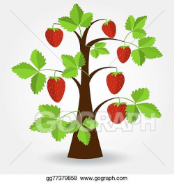 Vector Illustration - Strawberry tree. Stock Clip Art ...