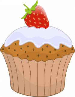 Cupcake With Strawberry On Top Clip Art at Clker.com ...