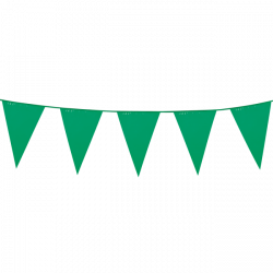 Bunting PE 10m. green - size flags: 20x30cm - Buntings, 10m ...