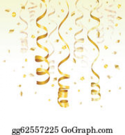 Gold Confetti Clip Art - Royalty Free - GoGraph