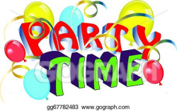 Vector Clipart - Party time streamer. Vector Illustration ...