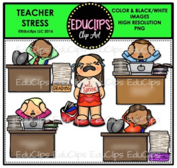 Teacher Appreciation Week - Teacher Stress Clip Art Bundle {Educlips  Clipart}