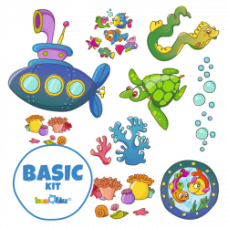 Wallstickers for Kids Basic Kit Underwater World