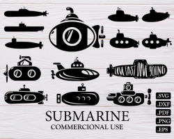 SUBMARINE SVG, submarine, submarine clipart, submarine cut file, submarine  clip art, submarine vector, boat submarine, submarine cricut, svg