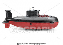 Stock Illustration - Nuclear submarine. Clipart Drawing ...