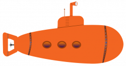 Orange Submarine transparent PNG - StickPNG