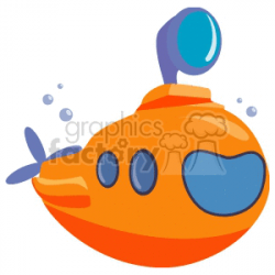 cartoon submarine clipart. Royalty-free clipart # 173445