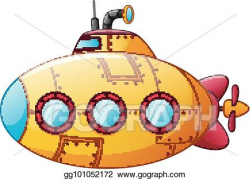 Vector Illustration - Cartoon yellow submarine. EPS Clipart ...