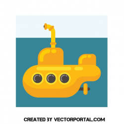 Submarine with a periscope vector clip art | Various vectors ...