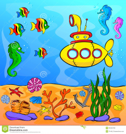 Submarine in water clipart - Clip Art Library