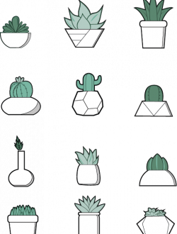 succulent icons by student Kayley Sullivan | Icons | Pinterest ...
