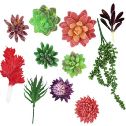 Amazon.com: XAUIIO Artificial Succulent Plants 11pcs Mixed ...