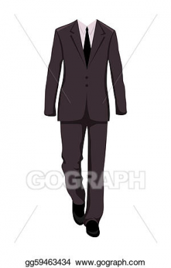 Vector Art - Male business suit, design elements. Clipart ...