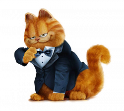 Garfield with Suit PNG Free Clipart | Gallery Yopriceville - High ...