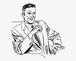 Man In Suit Sitting Drawing #1800589 - Free Cliparts on ...