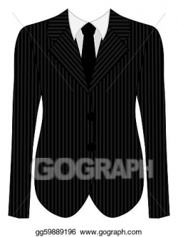 Clipart - Mans business pinstripe black suit. Stock ...