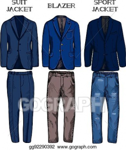 Vector Illustration - Suit jacket, blazer, sport jacket. EPS ...