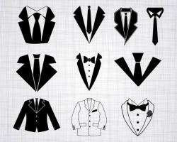Suit SVG Bundle, Suit SVG, Suit Clipart, Suit Cut Files For Silhouette,  Suit Files for Cricut, Suit Vector, Suit Tie Svg, Dxf, Png, Design