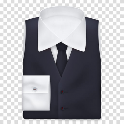 Executive, black suit vest and black necktie transparent ...