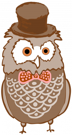 Clipart - Truly Well Dressed Owl