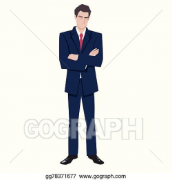 Vector Art - Man in a business suit. Clipart Drawing gg78371677 ...