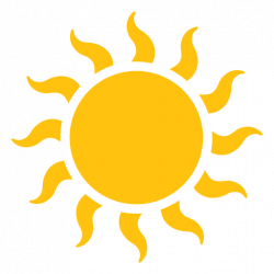 Sun large wavy beams icon - Transparent PNG & SVG vector