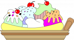 Banana Split Sundae Clipart