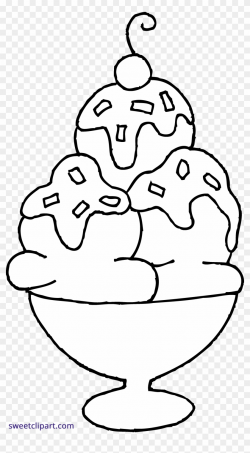 Svg Royalty Free Sundae Coloring Page Sweet Clip Art - Ice ...