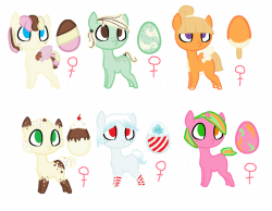 Ice Cream MLP Adoptables(HATCHED) by cakin-it-UP on DeviantArt