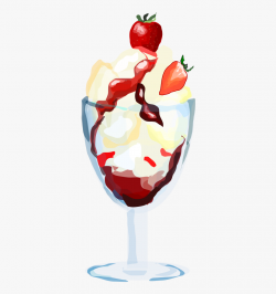 This Free Clip Arts Design Of Strawberry Sundae - Ice Cream ...