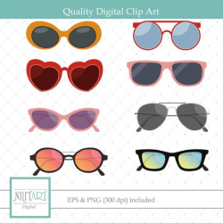 Sunglasses clipart, shades clipart , Vector graphics, Digital Clipart,  Digital Images CL 032