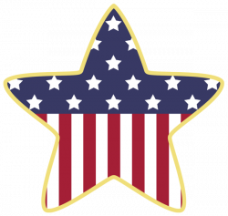 American Star Decoration PNG Clipart | America red white and blue ...