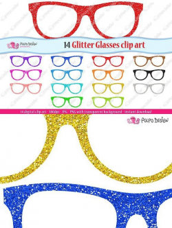 Colorful Glitter Glasses clipart. Objects. $4.00 | Best ...