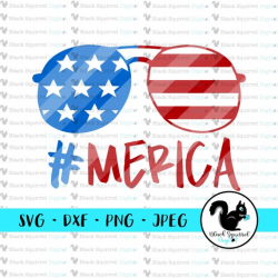 American Flag Sunglasses, 4th of July Party, #Merica, Red White and Blue,  USA Freedom SVG Clipart, Cut File, Digital Download, dxf, png, jpg
