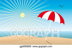 Stock Illustration - Sunny beach. Clipart Drawing gg4093830 ...