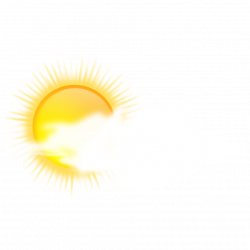 Public Domain Clip Art Image | weather icon - sunny to cloudy | ID ...