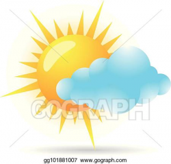 Vector Art - Color icon - forecast partly sunny. Clipart ...