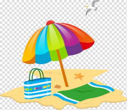 Multi-colored umbrella, Sunny Beach Summer Beach Day, Sunny ...