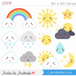 Weather clipart, cute sun clipart, weather icons clip art ...