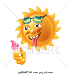 Vector Stock - Sun smile or summer cartoon emoticon and ...
