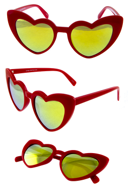 Womens sunny heart shaped cat eye sunglasses F1-7340HRT