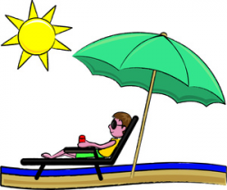Clipart Illustration Of A Young Man Relaxing On the Beach On ...