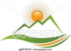 Vector Art - Sunny mountain logo. EPS clipart gg68196218 ...