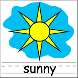 Clip art weather icons sunny color labeled abcteach ...