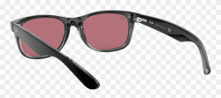 New Wayfarer Sunglasses In Black Transparent Violet Clipart ...